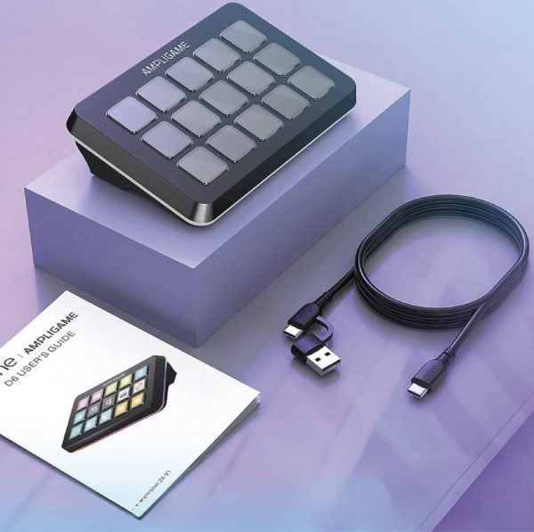 Controlador de transmisión FIFINE AmpliGame D6 con 15 teclas personalizadas - Imagen 3