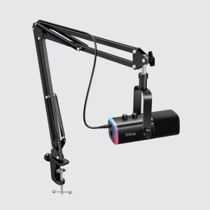 Fifine AM8T Micrófono USB/XLR RGB con Filtro Antipop