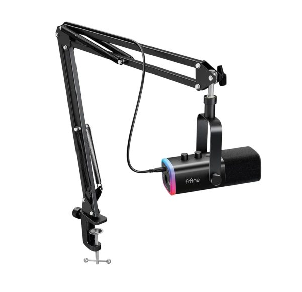 Fifine AM8T Micrófono USB/XLR RGB con Filtro Antipop - Imagen 4